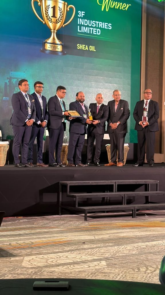 M.S. Venugopal of 3F Industries Limited receiving the IOPEPC First Prize for shea oil exports in Thailand, October 2026